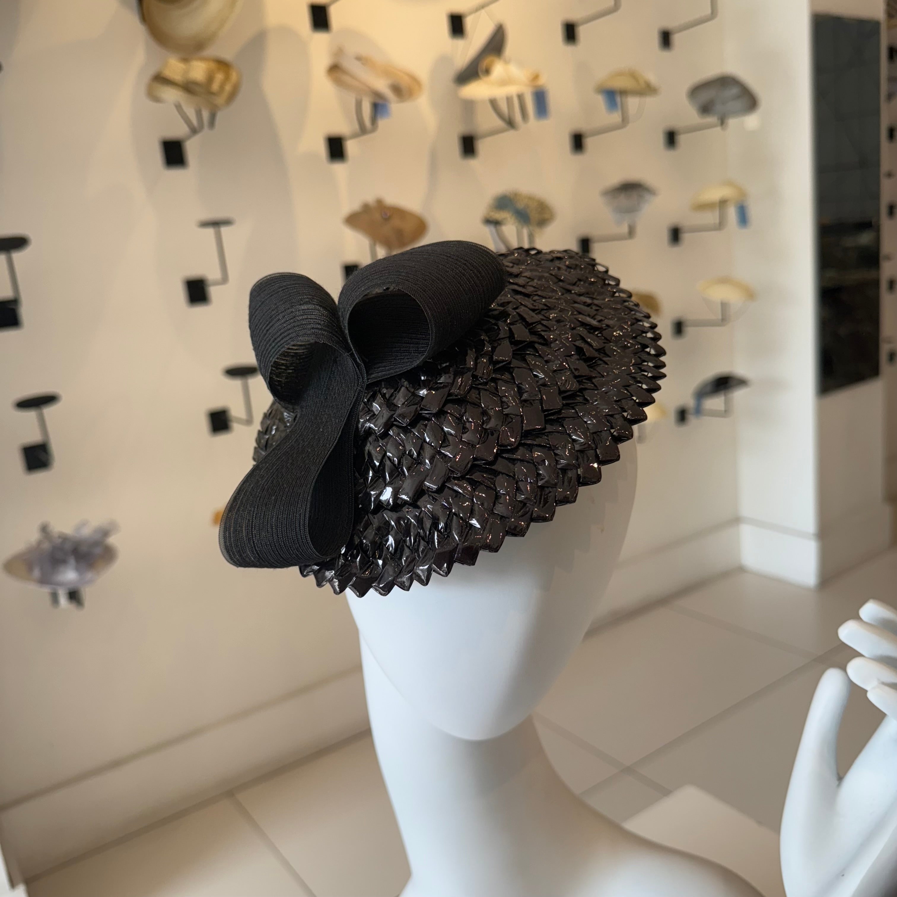Starbright Disc Fascinator with Horsehair Bow