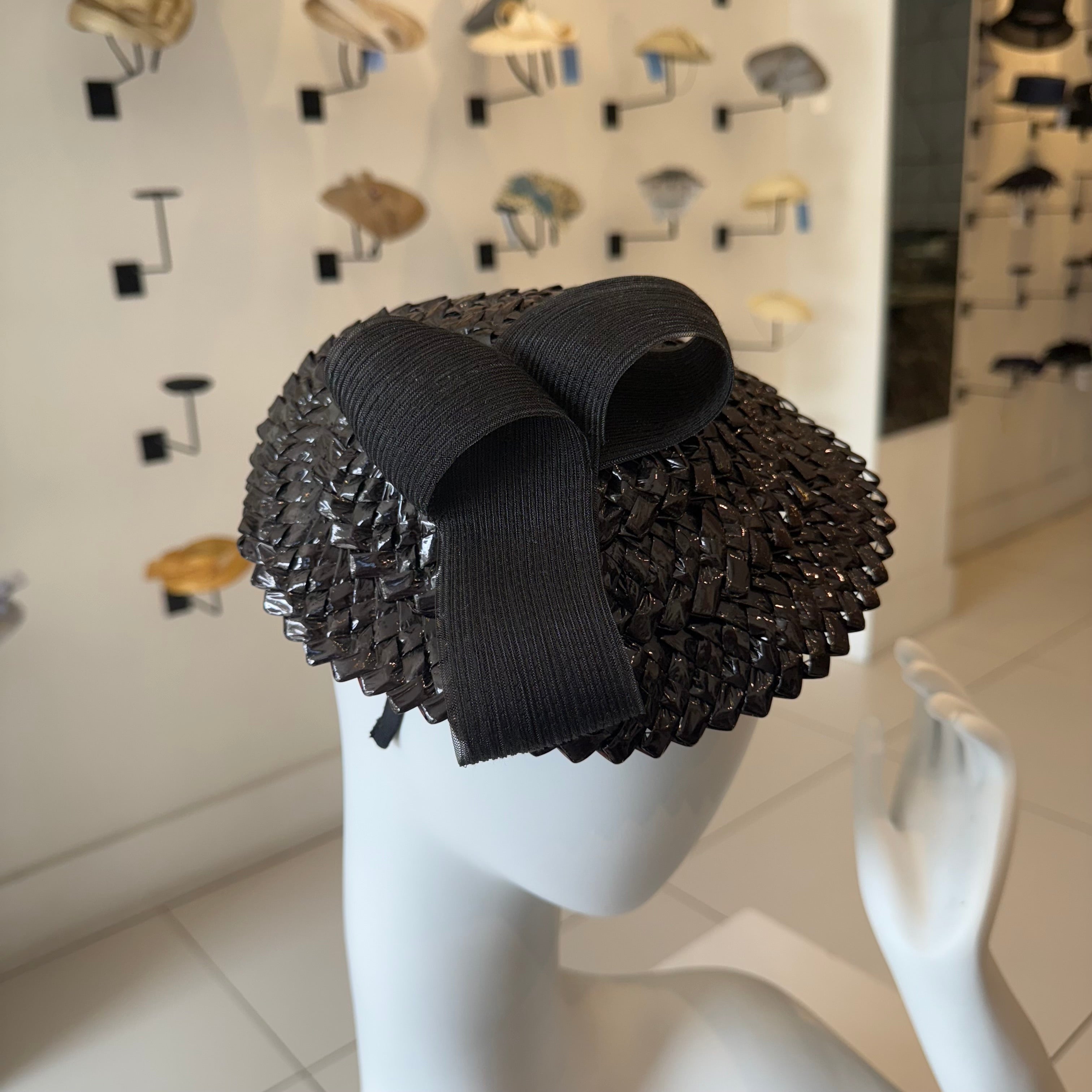 Starbright Disc Fascinator with Horsehair Bow