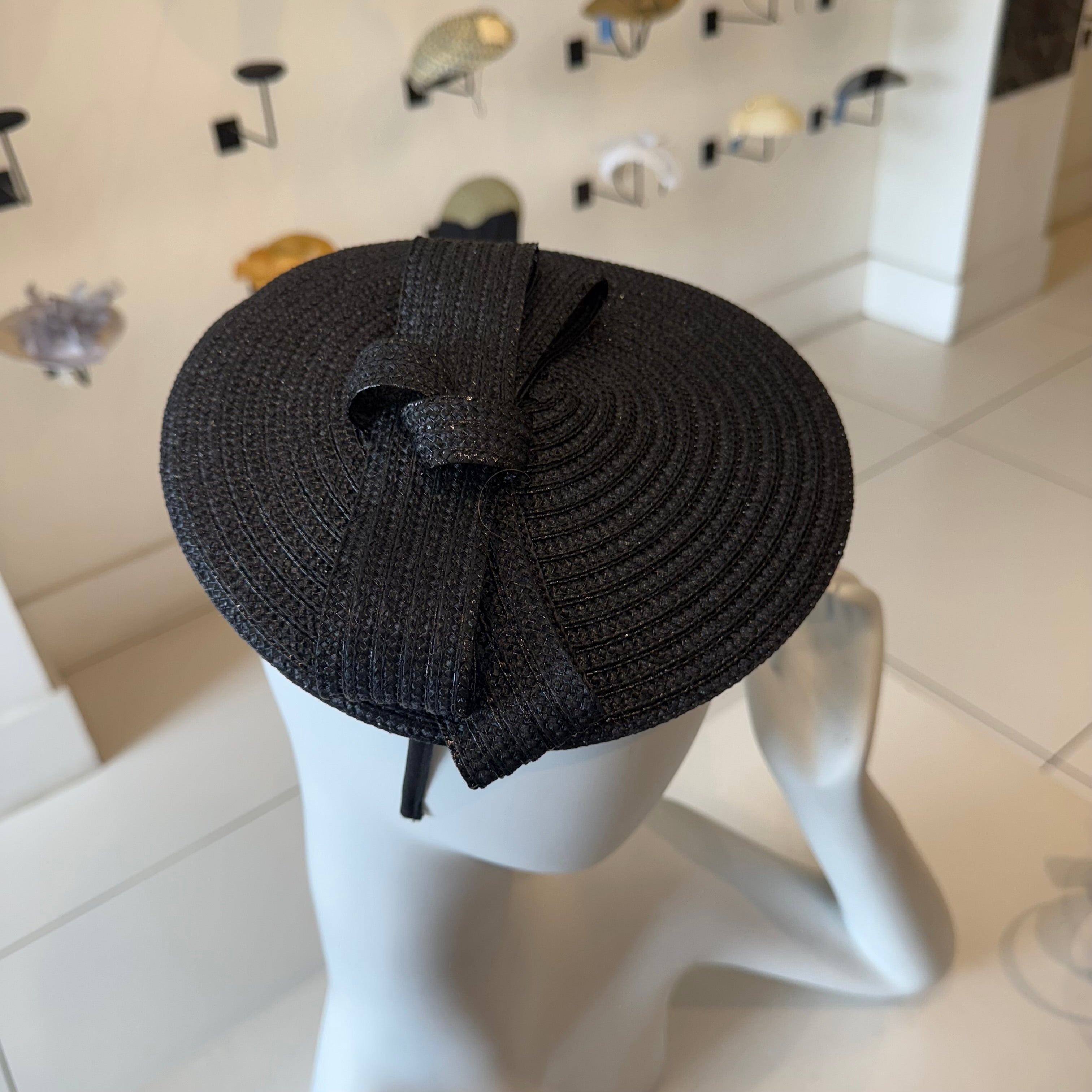 Flat Disc Ribbon Fascinator with Bow