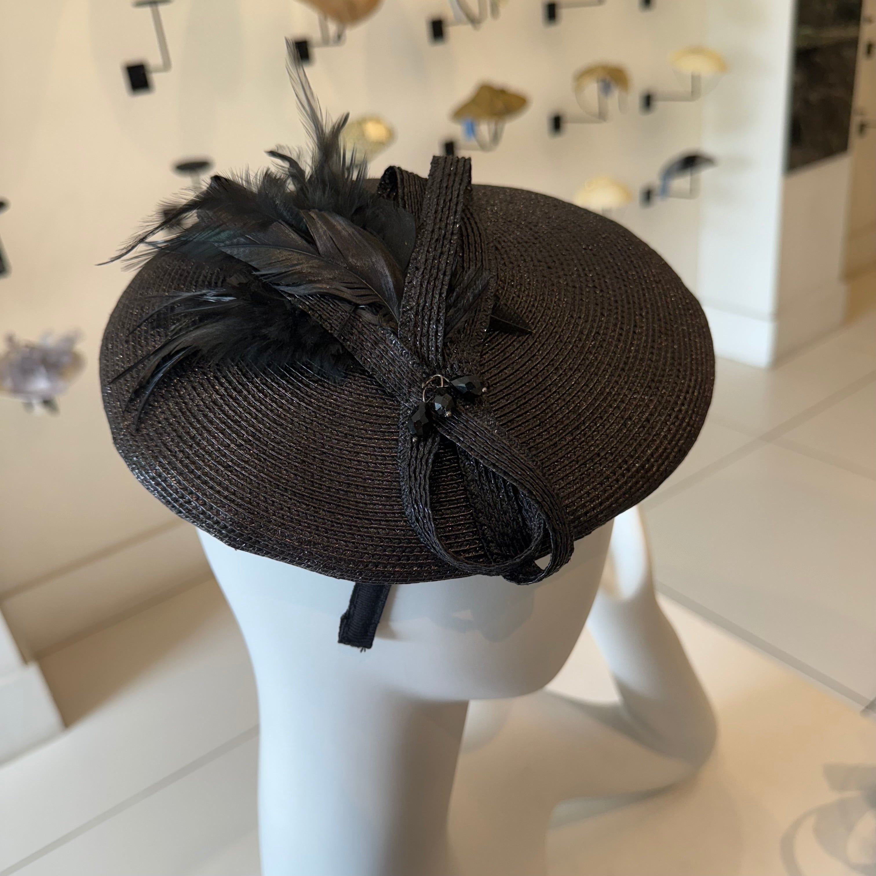 Starbright Fascinator with Feathers & Bow