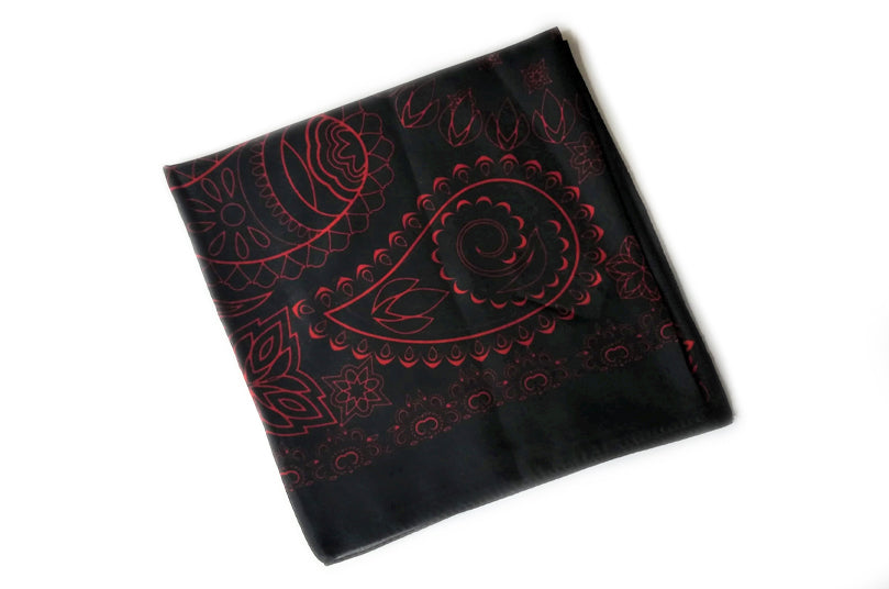 Red & Black Paisley