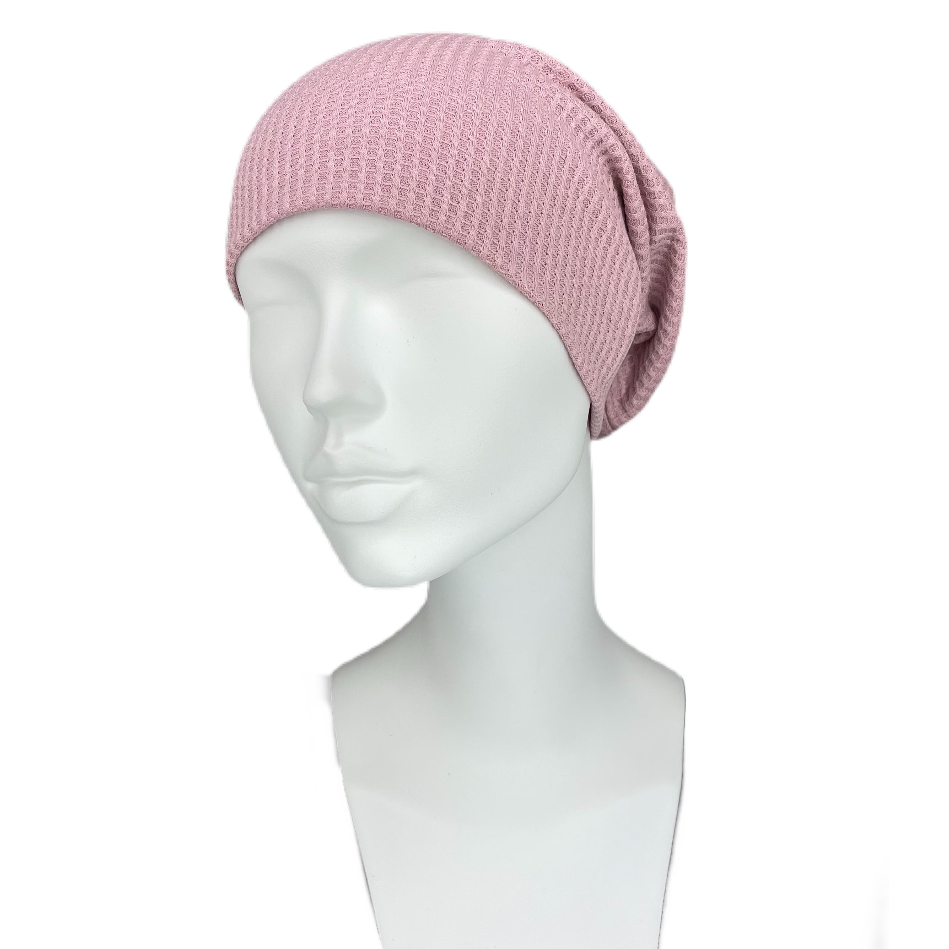 Aria Lightweight Waffle Beanie - Pink