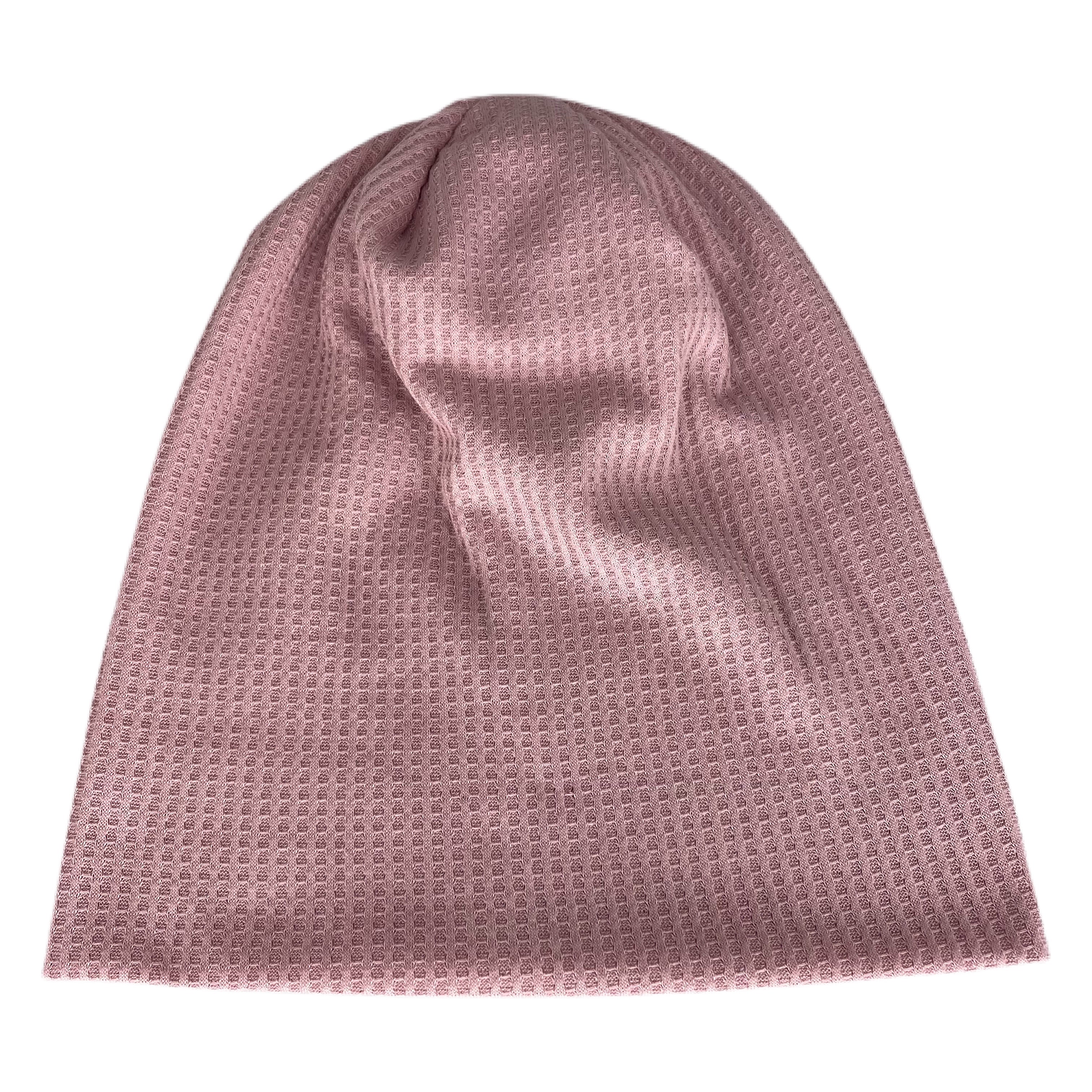 Aria Lightweight Waffle Beanie - Pink