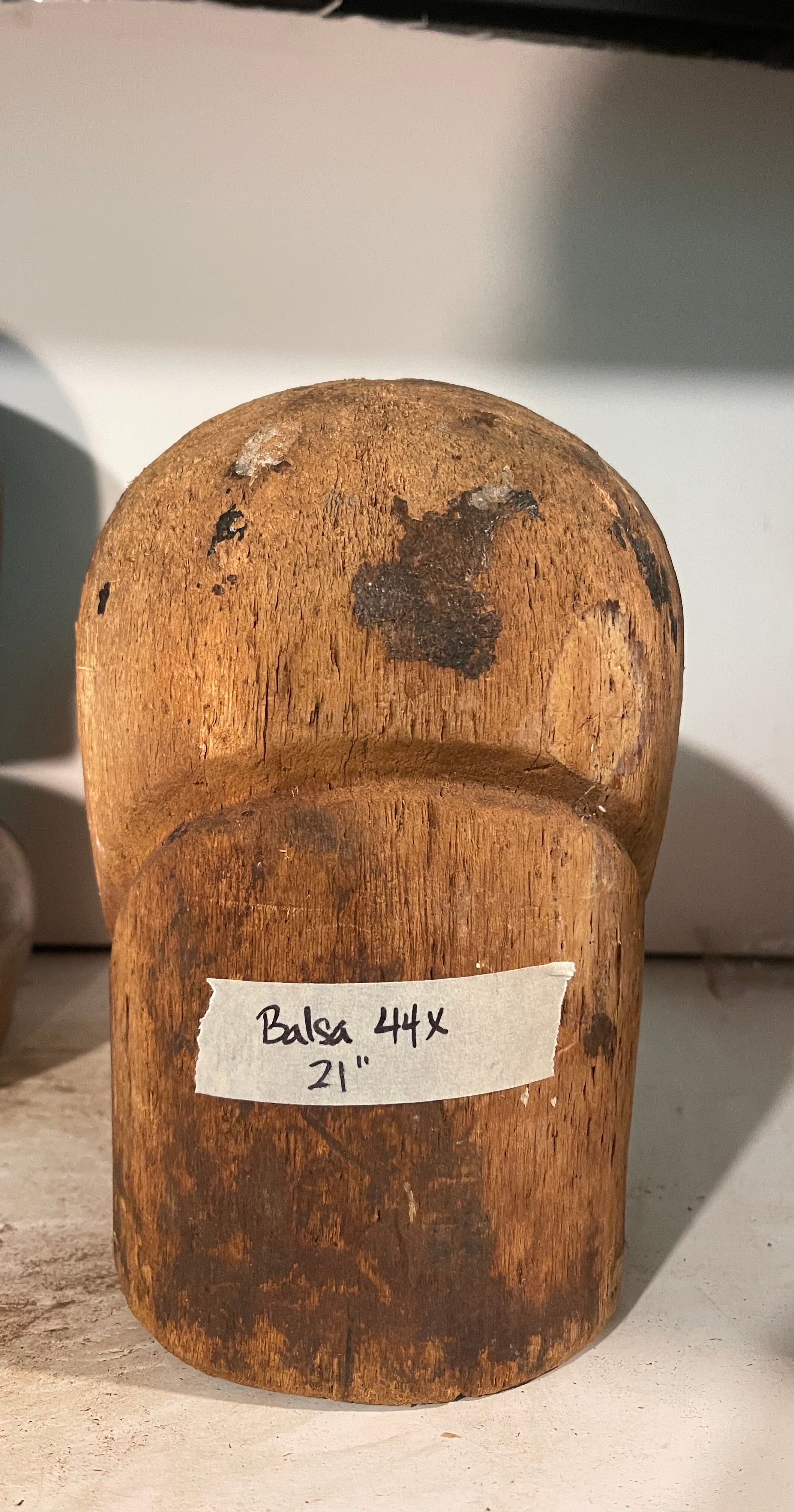 Balsa Hat Block 44x, Headsize 21”