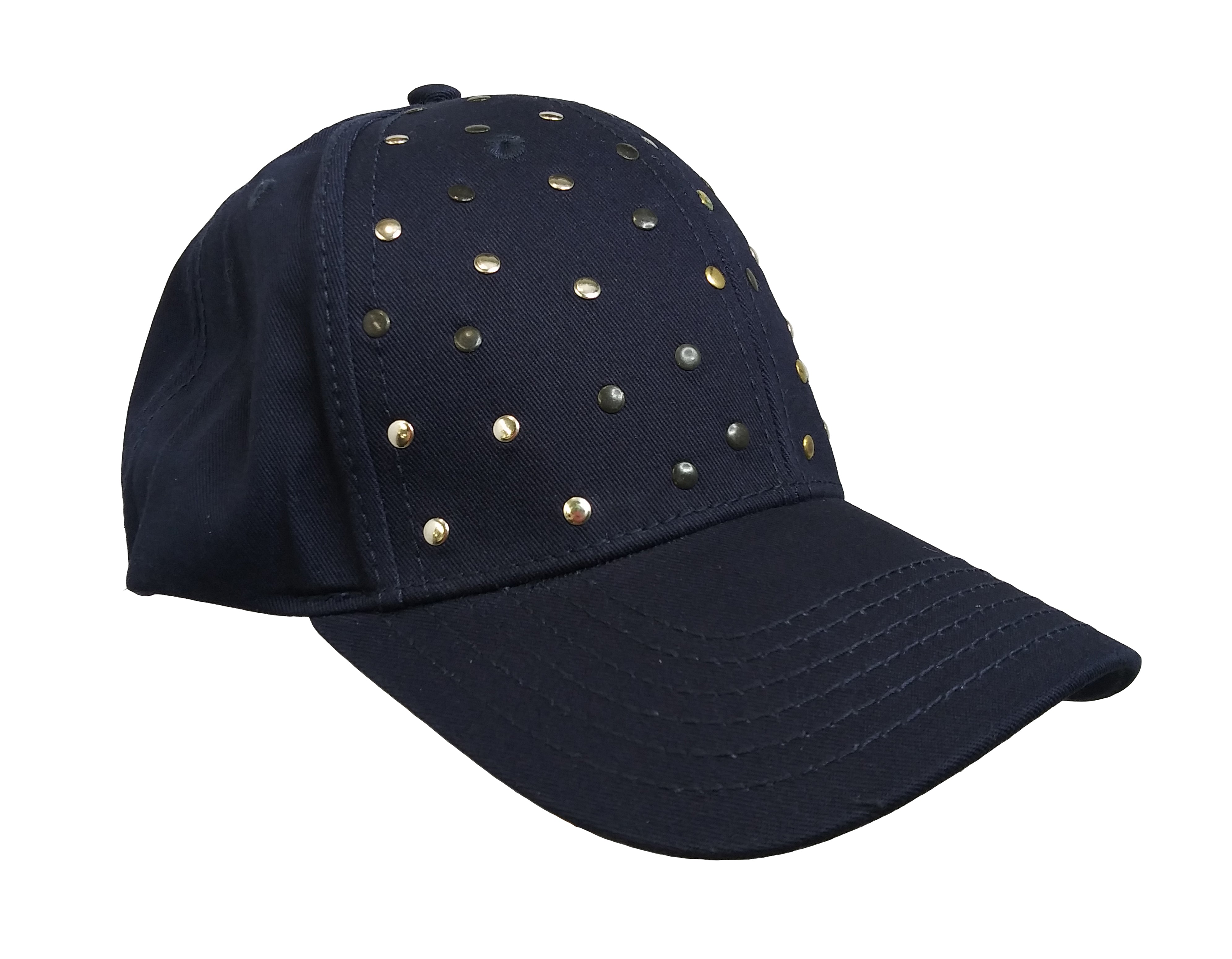 Dark Blue Studded  Baseball Cap
